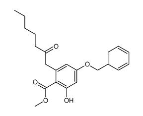 4-benzyloxy-2-hydroxy-6-(2-oxoheptyl)benzoic acid methyl ester结构式