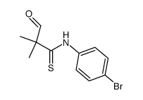 N-(4-Bromphenyl)-2-formyl-2-methylpropionothioamid Structure