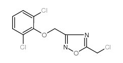 5-氯甲基-3-[(2,6-二氯苯氧基)甲基]-1,2,4-噁二唑结构式