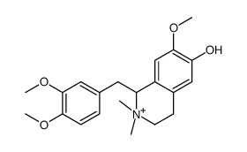 1-[(3,4-dimethoxyphenyl)methyl]-7-methoxy-2,2-dimethyl-3,4-dihydro-1H-isoquinolin-2-ium-6-ol结构式