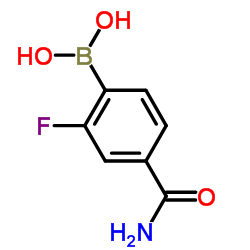 (4-Carbamoyl-2-fluorophenyl)boronic acid structure