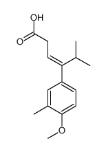 4-(4-methoxy-3-methylphenyl)-5-methylhex-3-enoic acid结构式