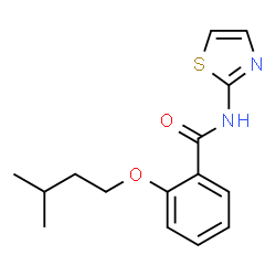 2-(3-methylbutoxy)-N-1,3-thiazol-2-ylbenzamide structure