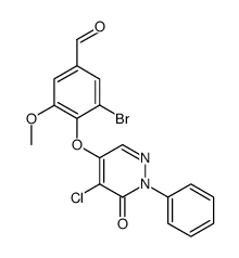 Benzaldehyde, 3-bromo-4-[(5-chloro-1,6-dihydro-6-oxo-1-phenyl-4-pyridazinyl)oxy]-5-methoxy picture