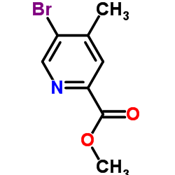 5-溴-4-甲基吡啶-2-羧酸甲酯结构式