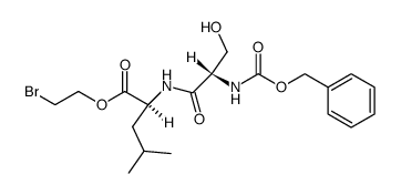 N-Benzyloxycarbonyl-L-seryl-L-leucin-2-bromethylester结构式