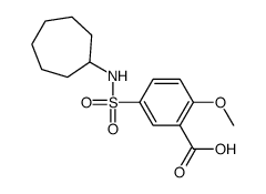 5-(cycloheptylsulfamoyl)-2-methoxybenzoic acid Structure