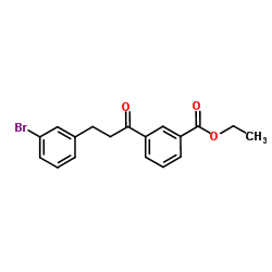 Ethyl 3-[3-(3-bromophenyl)propanoyl]benzoate结构式