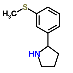 2-[3-(Methylsulfanyl)phenyl]pyrrolidine Structure