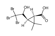 cis-(-)-3-(2',2',2'-tribromomethyl-1-hydroxyethyl)-2,2-dimethyl cyclopropane-1-carboxylic acid结构式