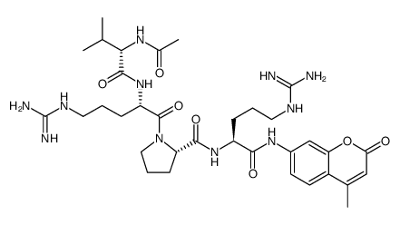 Ac-Val-Arg-Pro-Arg-AMC trifluoroacetate salt Structure