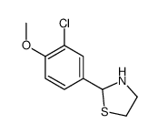 2-(3-chloro-4-methoxyphenyl)-1,3-thiazolidine Structure