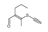 3-formylhex-2-en-2-yl thiocyanate Structure