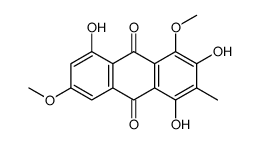 1,3,5-trihydroxy-4,7-dimethoxy-2-methylanthracene-9,10-dione结构式