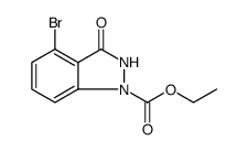 1H-Indazole-1-carboxylic acid, 4-bromo-2,3-dihydro-3-oxo-, ethyl ester结构式