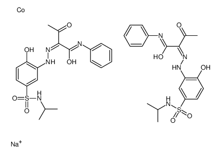 sodium bis[2-[[2-hydroxy-5-[[isopropylamino]sulphonyl]phenyl]azo]-3-oxo-N-phenylbutyramidato(2-)]cobaltate(1-) structure