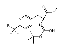 methyl (2S)-2-[(2-methylpropan-2-yl)oxycarbonylamino]-3-[6-(trifluoromethyl)pyridin-3-yl]propanoate Structure