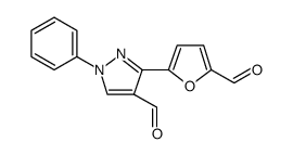 1H-Pyrazole-4-carboxaldehyde, 3-(5-formyl-2-furanyl)-1-phenyl structure