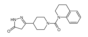 5-[1-(3,4-Dihydro-2H-quinoline-1-carbonyl)piperidin-4-yl]-2,4-dihydropyrazol-3-one Structure