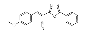 3-(4-methoxyphenyl)-2-(5-phenyl-1,3,4-oxadiazol-2-yl)acrylonitrile Structure