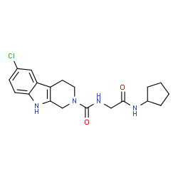 6-chloro-N-[2-(cyclopentylamino)-2-oxoethyl]-1,3,4,9-tetrahydro-2H-beta-carboline-2-carboxamide picture