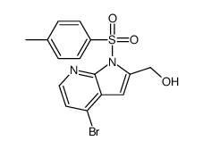 {4-Bromo-1-[(4-methylphenyl)sulfonyl]-1H-pyrrolo[2,3-b]pyridin-2- yl}methanol结构式