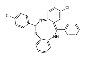 2-chloro-6-(4-chlorophenyl)-13-phenyl-12H-benzo[d][1,3,7]benzotriazonine结构式