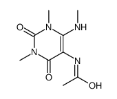 (6CI)-5-乙酰氨基-1,3-二甲基-6-甲基氨基-尿嘧啶结构式