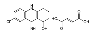 9-amino-7-chloro-1,2,3,4-tetrahydroacridin-1-ol,(Z)-but-2-enedioic acid Structure