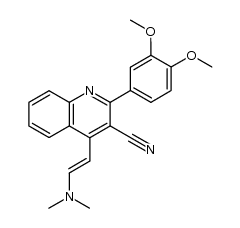 2-(3,4-dimethoxyphenyl)-4-(2-dimethylaminovinyl)quinoline-3-carbonitrile结构式