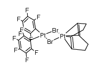 {bis(pentafluorophenyl)platinum(μ-Br)2platinum(η4-1,5-cyclooctadiene)}结构式