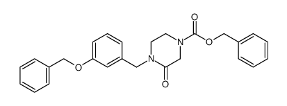 1-[3-(Benzyloxy)benzyl]-4-(benzyloxy)carbonyl-2-piperazinone Structure