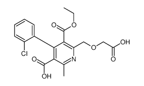 6-(carboxymethoxymethyl)-4-(2-chlorophenyl)-5-ethoxycarbonyl-2-methylpyridine-3-carboxylic acid Structure