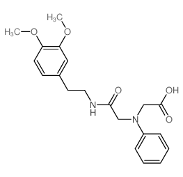 [(2-{[2-(3,4-Dimethoxyphenyl)ethyl]amino}-2-oxoethyl)(phenyl)amino]acetic acid结构式