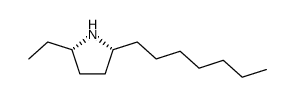 cis-2-ethyl-5-heptylpyrrolidine结构式