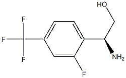 (2S)-2-AMINO-2-[2-FLUORO-4-(TRIFLUOROMETHYL)PHENYL]ETHAN-1-OL结构式