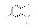 1,4-Dibromo-2-(difluoromethyl)benzene结构式