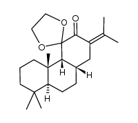 11,11-ethylenedioxy-9βH-abieta-13(15)-en-12-one结构式