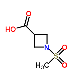 1-(Methylsulfonyl)-3-azetidinecarboxylic acid Structure