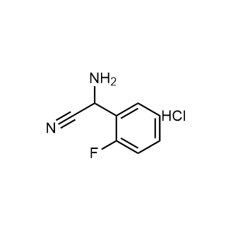 2-氨基-2-(2-氟苯基)乙腈盐酸盐结构式