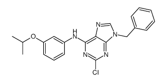 9-benzyl-2-chloro-N-(3-propan-2-yloxyphenyl)purin-6-amine Structure