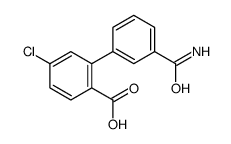 2-(3-carbamoylphenyl)-4-chlorobenzoic acid结构式