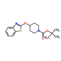 4-(Benzothiazol-2-yloxy)-piperidine-1-carboxylic acid tert-butyl ester结构式