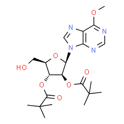 6-Methoxy-9-[2-O,3-O-bis(2,2-dimethyl-1-oxopropyl)-β-D-arabinofuranosyl]-9H-purine Structure