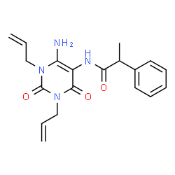 Benzeneacetamide,N-(6-amino-1,2,3,4-tetrahydro-2,4-dioxo-1,3-di-2-propenyl-5-pyrimidinyl)--alpha--methyl- (9CI) picture