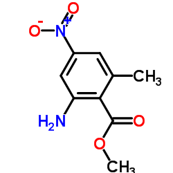 Benzoic acid, 2-amino-6-methyl-4-nitro-, methyl ester (9CI) Structure