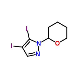 4,5-Diiodo-1-(tetrahydro-2H-pyran-2-yl)-1H-pyrazole Structure