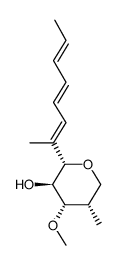 (2α,3β,4α,5α)-Tetrahydro-4-methoxy-5-methyl-2-(1-methyl-1,3,5-heptatrienyl)-2H-pyran-3-ol Structure