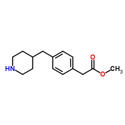 Methyl [4-(4-piperidinylmethyl)phenyl]acetate结构式