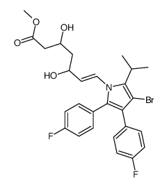 7-(3-bromo-4,5-bis(4-fluorophenyl)-2-(1-methylethyl)-1H-pyrrol-1-yl)-3,5-dihydroxy-6-heptenoic acid methyl ester Structure